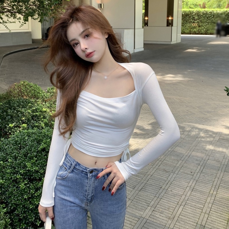 Áo Thun Nữ Tay Dài Dáng Ôm Cá Tính