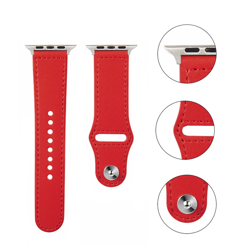 Dây Đeo Bằng Da Thay Thế Cho Đồng Hồ Thông Minh Apple Watch Series 8 / 7 / 6 / 5 / 4 / 3 / 2 / 1 / SE iWatch 49mm 45mm 41mm 38mm 42mm 40mm 44mm