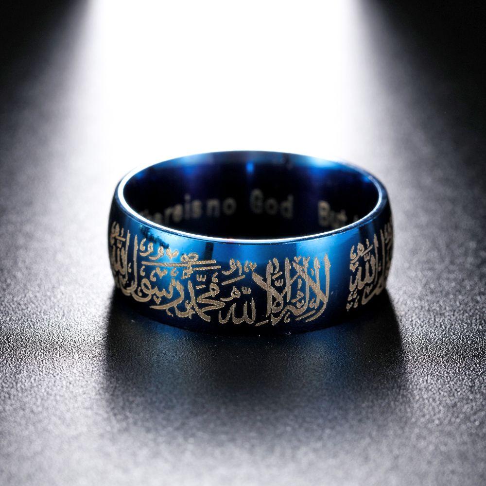 SUSANS Quran Nhẫn In Chữ Ả Rập Kiểu Mới Cho Nam Và Nữ