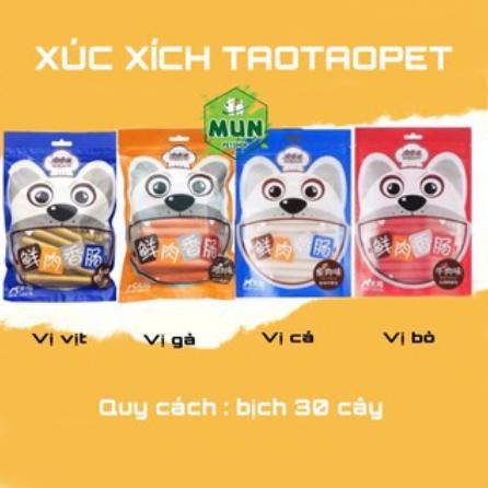 Xúc xích dinh dưỡng cao cấp Taotaopets cho thú cưng 500g- bịch 30 cái