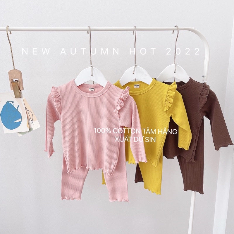 SET 3 BỘ CÁNH TIÊN COTTON TĂM BÉ GÁI