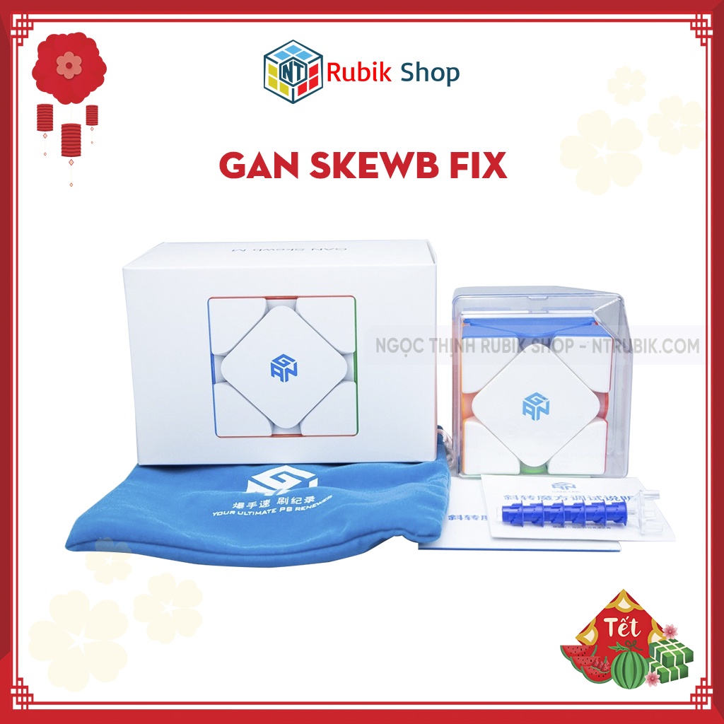 [Siêu Phẩm] Rubik Gan Skewb Stickerless có nam châm sẵn