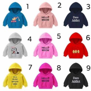 Áo hoodie nỉ bông cho bé trai , bé gái( combo phương mai thùy)