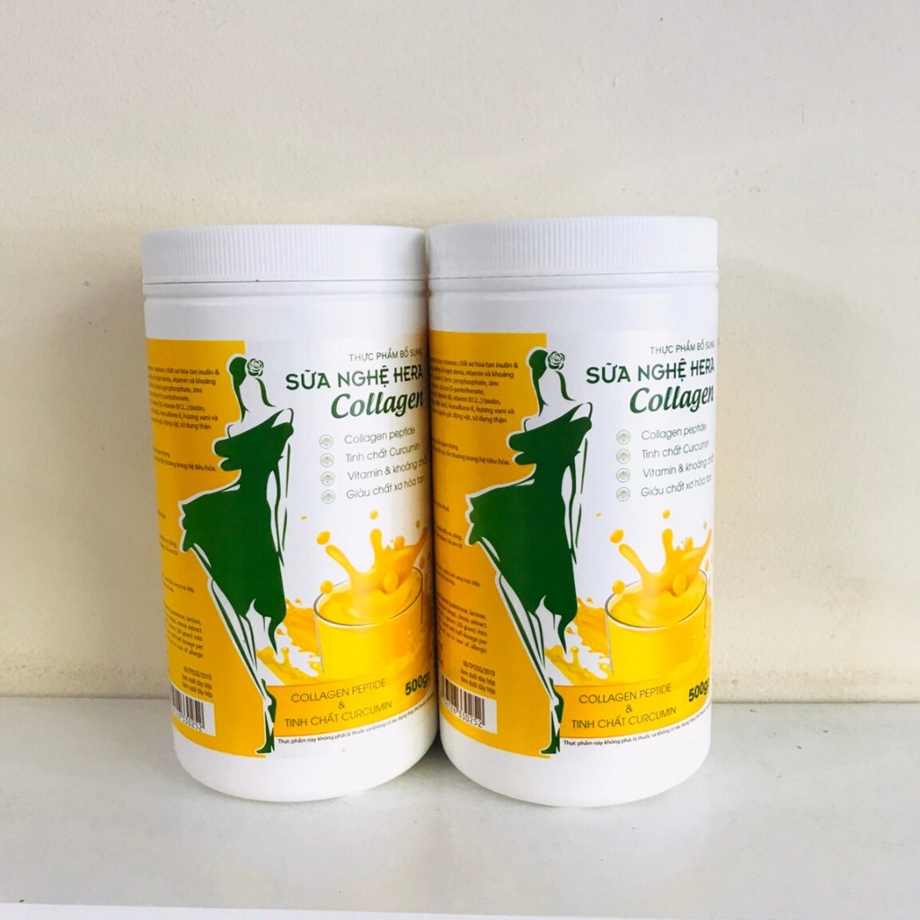 Sữa nghệ HERA COLLAGEN 500GRAM Hỗ Trợ Làm Đẹp Da- Tốt Cho Bao Tử | BigBuy360 - bigbuy360.vn