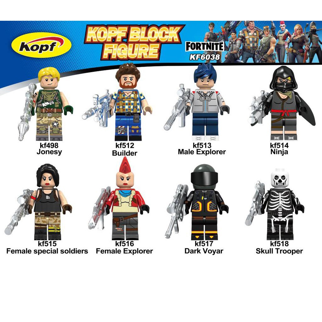 Xếp Hình Minifigures Các Nhân Vật Trong Trò Chơi Fortnite - Đồ Chơi Lắp Ráp Logo [B1]