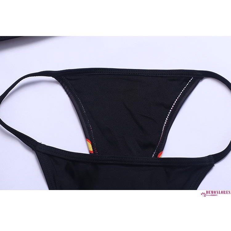 Bộ bikini hai mảnh họa tiết đầu lâu hở lưng quyến rũ cho nữ