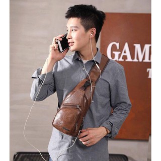 Túi da đeo chéo cho NAM KBD99 có dây cáp USB - 2 Lớp lót bên trong