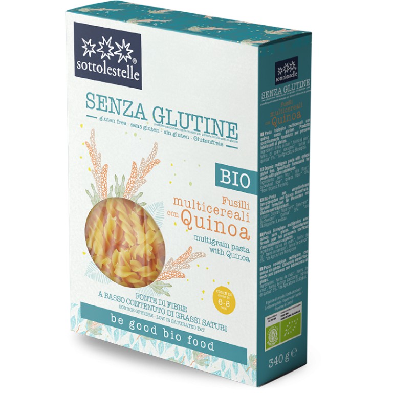 Nui xoắn diêm mạch hữu cơ Gluten Free Sottolestelle 340g