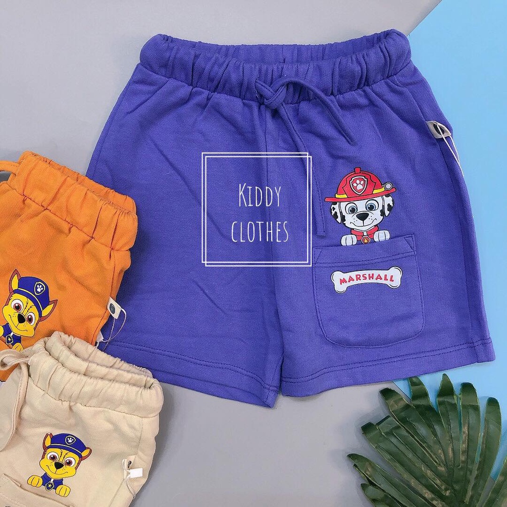 Quần thun cotton da cá bé trai hình in Pawpatrol chó cứu hộ bé nào cũng thích
