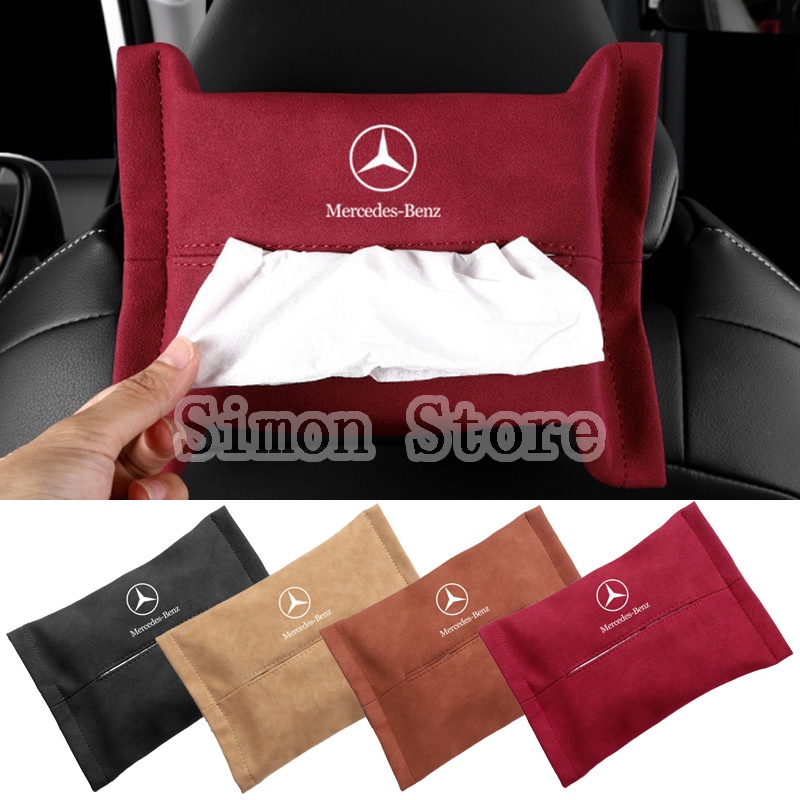 Hộp Đựng Khăn Giấy Nắp Lật Treo Tấm Che Nắng Cho Xe Hơi Mercedes Benz W204 W202 W176 W166 W124