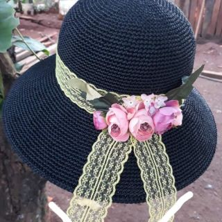 Ren cotton trang trí mũ
