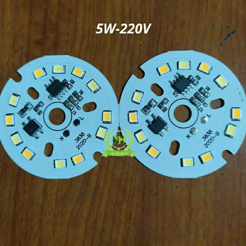 Nhân Led Mắt Led vỉ tròn 5W-7W/220V 3 Mầu Điện 220VAC
