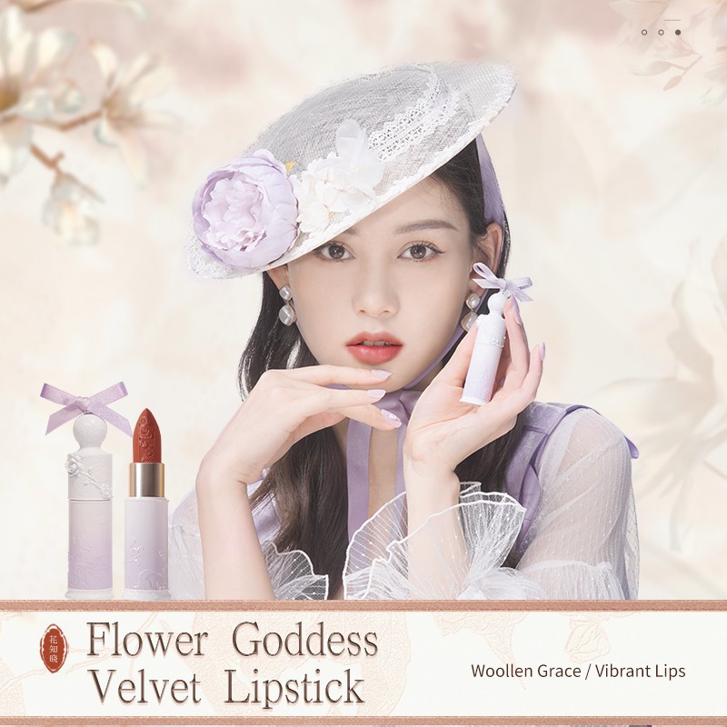 Son bóng satin Flower Knows dòng Flower Goddess mịn như nhung bền màu gồm 8 màu 3.5g | WebRaoVat - webraovat.net.vn