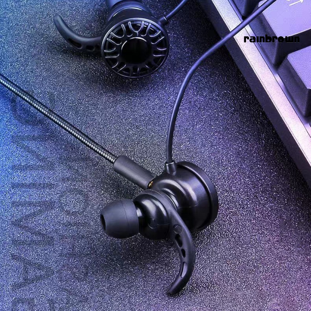 /REJ/ 3.5mm Wired In-Ear Gaming Earphone Bass Stereo Headphone with Dual Microphone