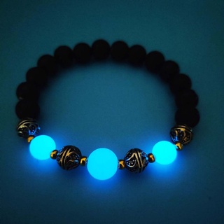 【Vn 3-9 】 men Lotus gifts glow in the dark Buddhist beads natural stone bracelets jewelry accessories
