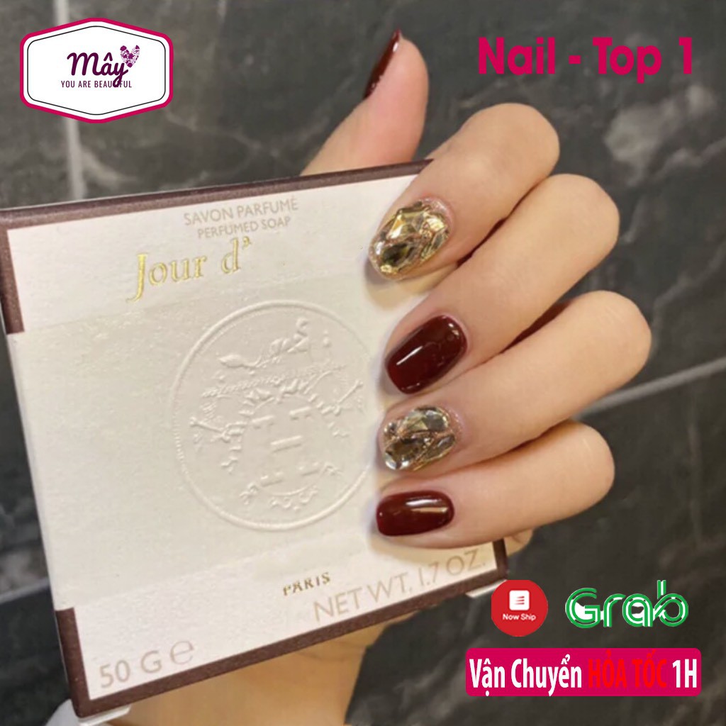 Set 24 móng tay giả đính đá cao cấp bền đẹp NailMay D3
