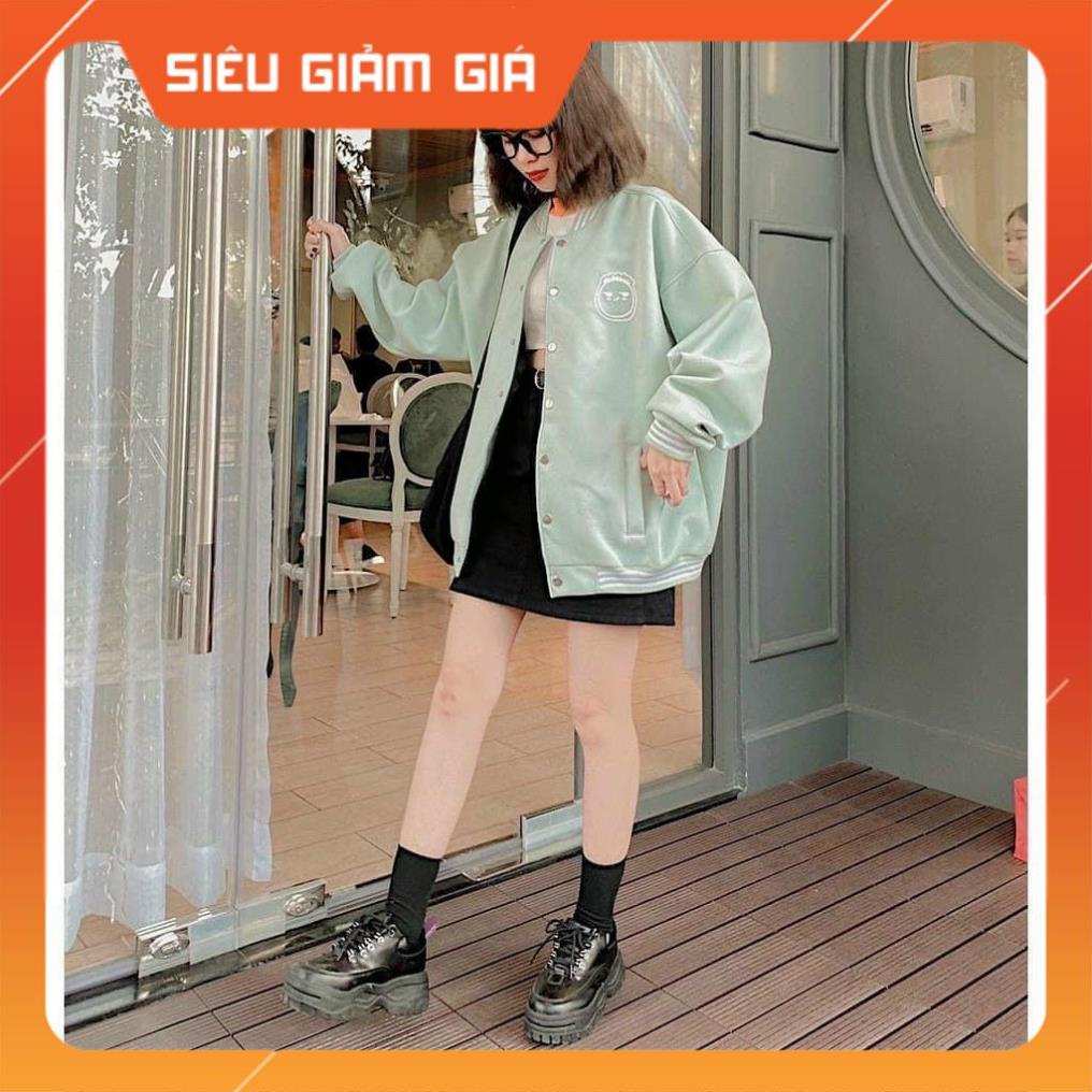 Áo Koác Bomber nỉ TÓC XOĂN form rộng Unisex AKN7 Guvia