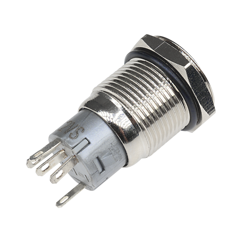 Công tắc tắt mở DIYMORE cho đèn LED Angel Eye bằng kim loại màu xanh lam 12V 5 chân 16mm