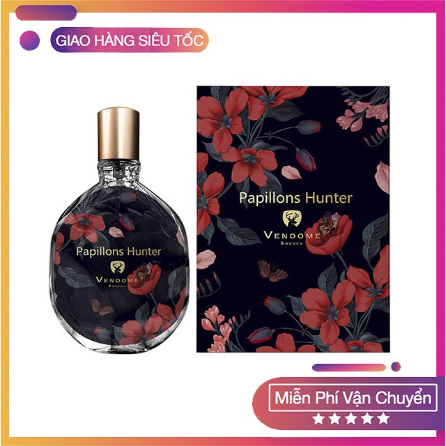 Nước Hoa Nữ VENDOME PAPILLONS Hương Liệu Pháp Cao Cấp 75ml Lưu Hương 12H Tặng Kèm Nước Hoa Sample