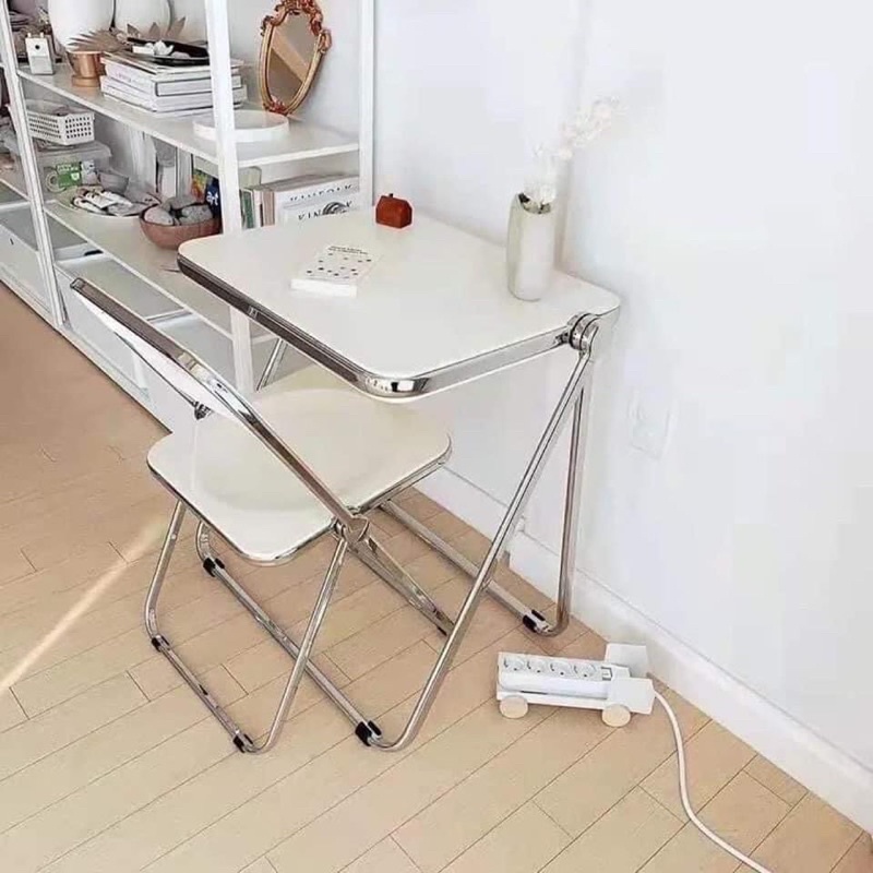 Bàn gấp decor trong suốt nhiều màu gấp gọn cao cấp