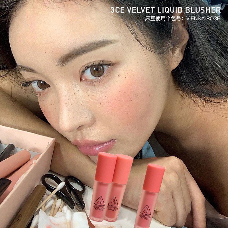 Má hồng kem 3CE Velvet Liquid  ⭐️ 3CE Velvet Liquid Blusher