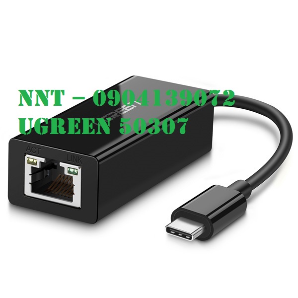 Cáp chuyển đổi USB Type-C to Lan 10/100/1000Mbps chính hãng Ugreen 50307 cao cấp