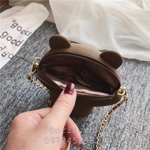 FREESHIP 50K Túi đeo chéo gấu Brown siêu xinh hot trend 2019 ( kèm 2 dây đeo)