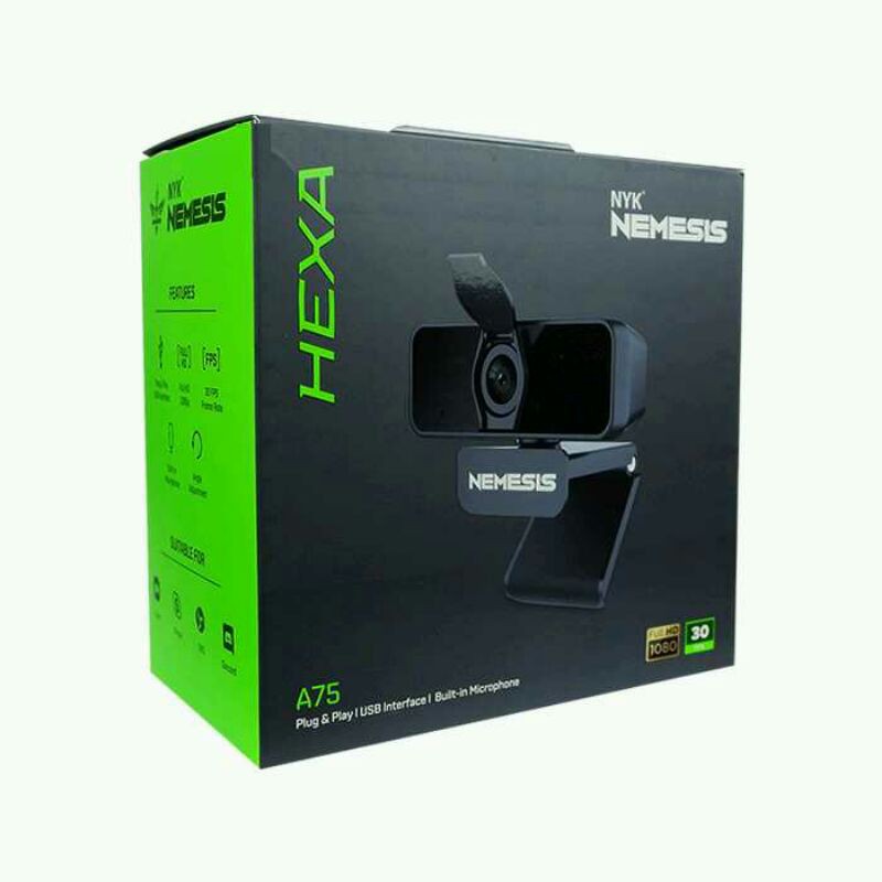 Webcam Chuyên Nghiệp Nyk Nemesis A75 Hexa Full Hd 1080p Có Nắp Đậy Ống Kính Ốp | BigBuy360 - bigbuy360.vn