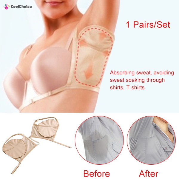 1 cặp miếng lót thấm hút mồ hôi vùng da dưới cánh tay có thể giặt sạch
