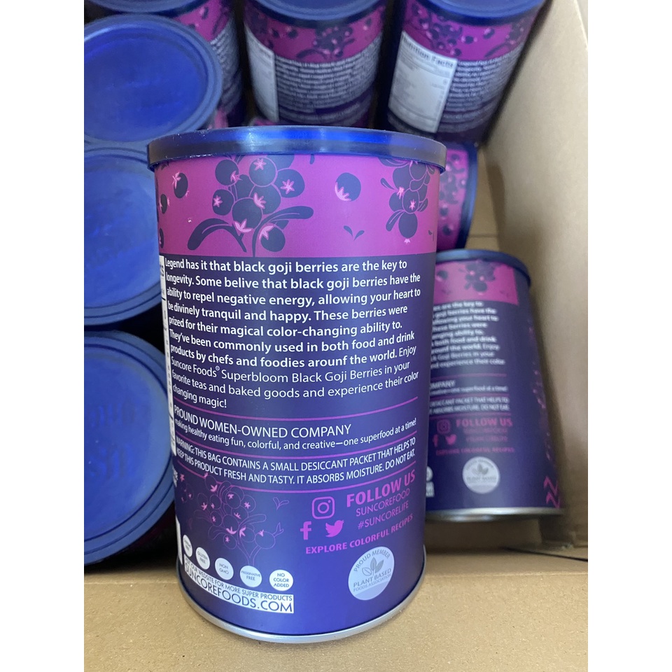 Hắc Kỷ Tử  Suncore Foods - Made in USA - Giảm cholesterol - Tốt cho hệ thần kinh và ngăn ngừa lão hóa sớm