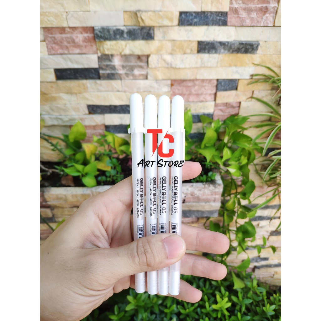 [TC Art Store] BÚT GEL TRẮNG SAKURA ROLL