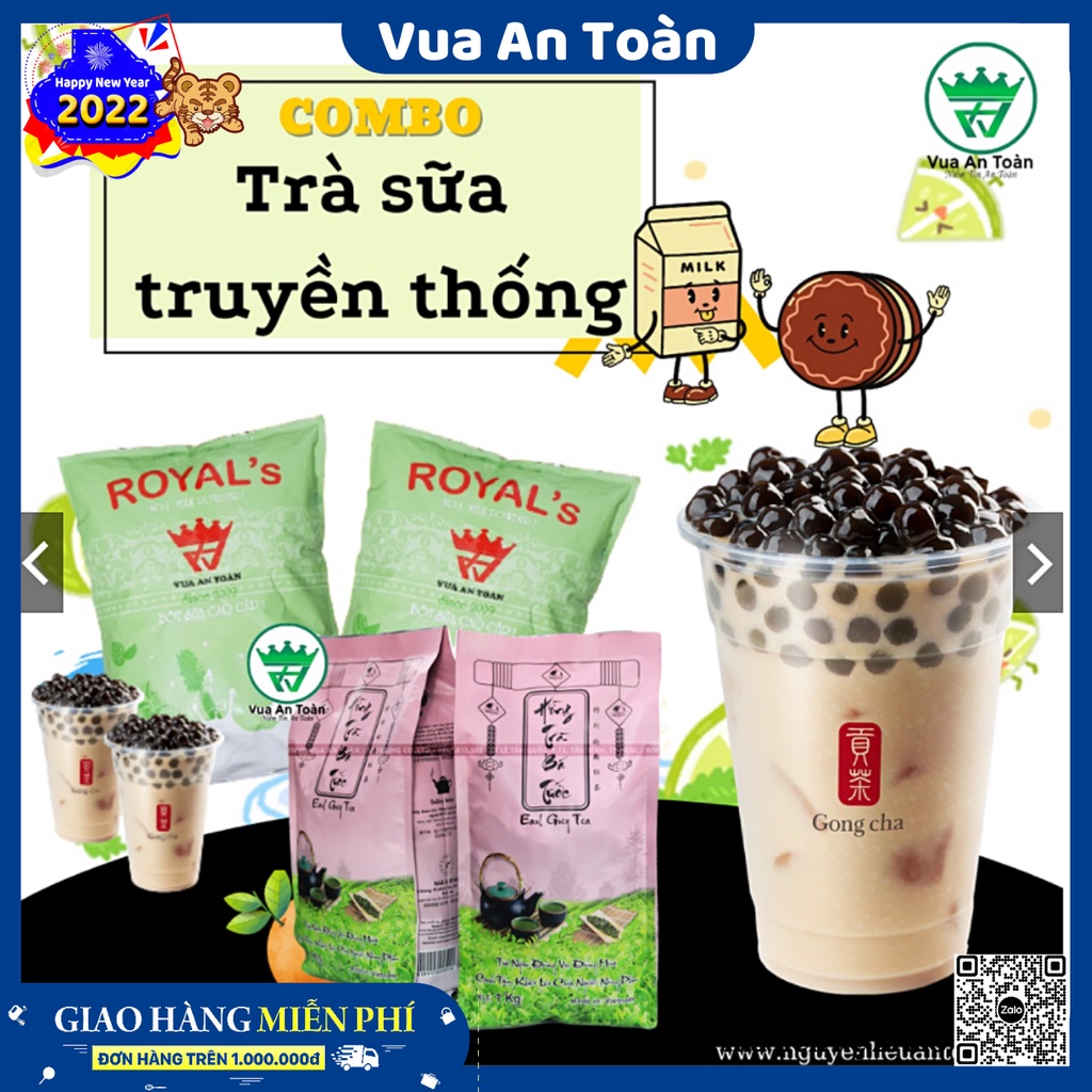 [Mã GROSALE2703 giảm 8% đơn 250K] COMBO Trà Sữa Hồng Trà Truyền Thống