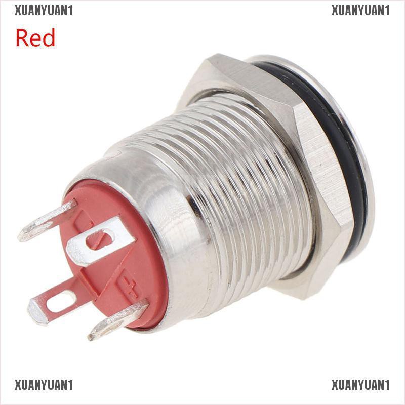 [XUANYUAN1] Công Tắc Nút Nhấn Bằng Kim Loại 12MM 3v