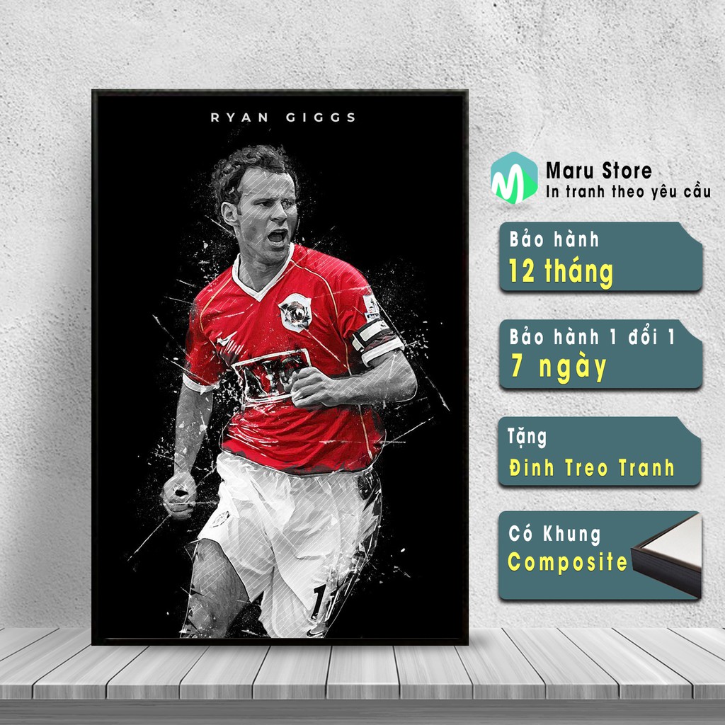 Tranh Cầu Thủ Bóng Đá Ryan Giggs, Trang Trí Phòng Ngủ Thêm Sinh Động