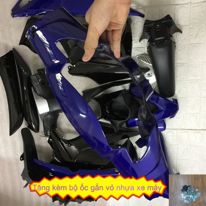 [TẶNG TEM & ỐC ] Bộ dàn áo xe máy FUTURE NEO màu Xanh Tím Than nhựa ABS cao cấp