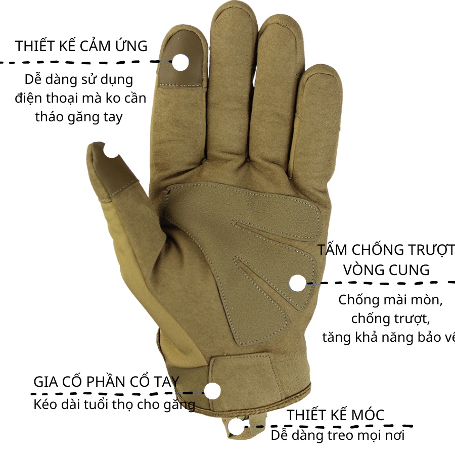 Găng tay dài ngón Raw MPact thường bảo hộ dành cho người đi xe máy Arrow Shop