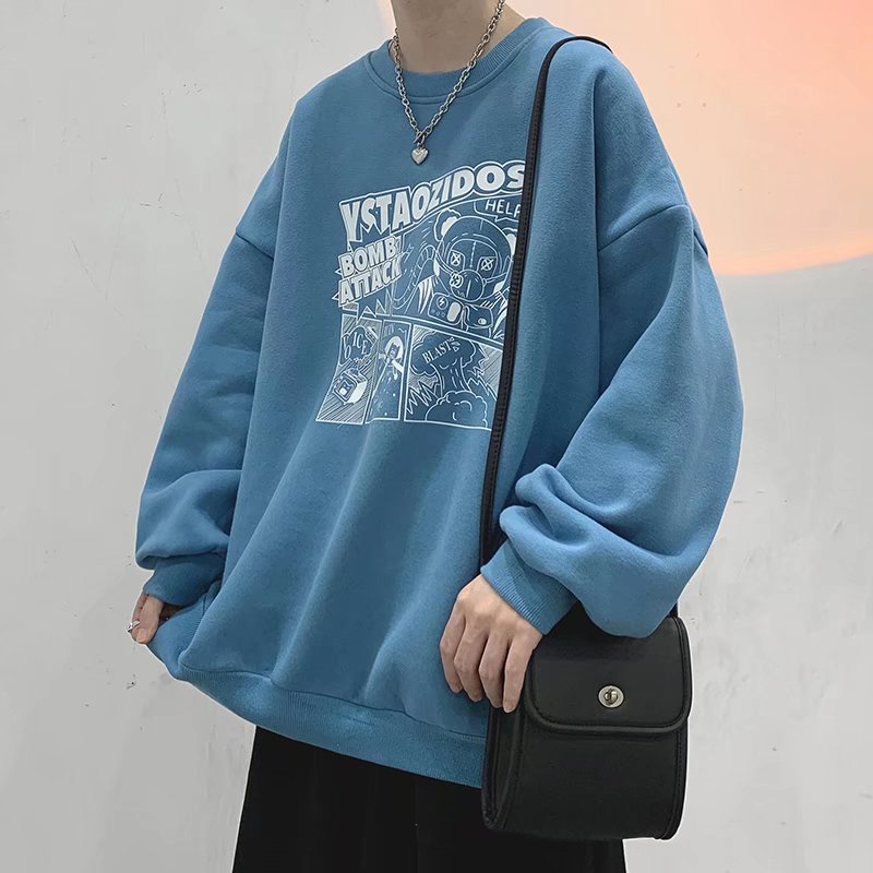 Áo sweater cổ lọ thời trang phong cách Hồng Kông size M-3XL cho nam