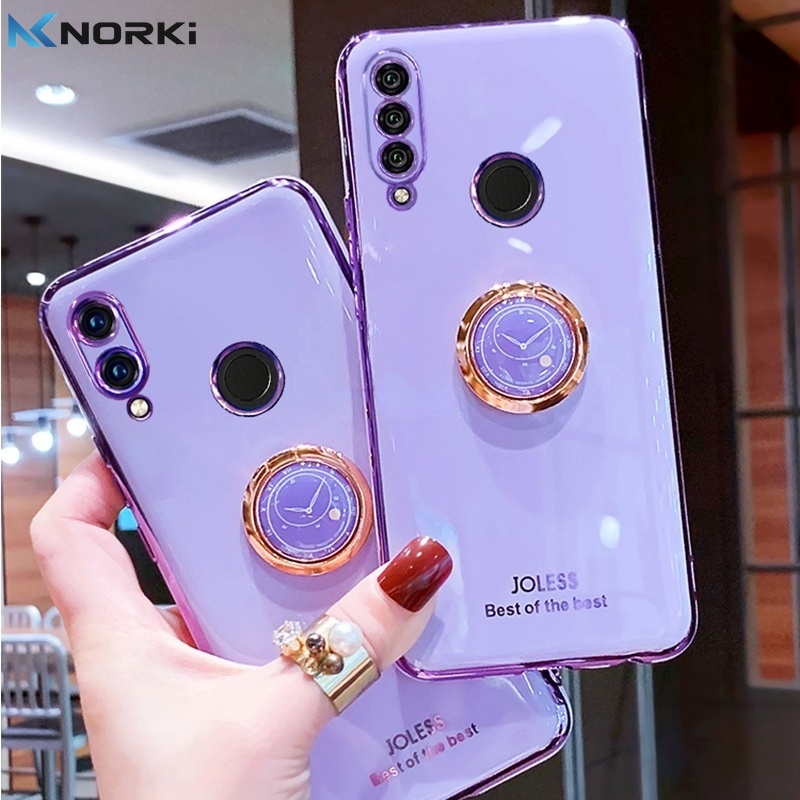Ốp Điện Thoại Silicon Mềm Mạ Điện Kèm Nhẫn Đỡ Cho Huawei Nova 5T 5 5Pro Nova 3 3i 3e Nova 4 4e Nova 6 6SE