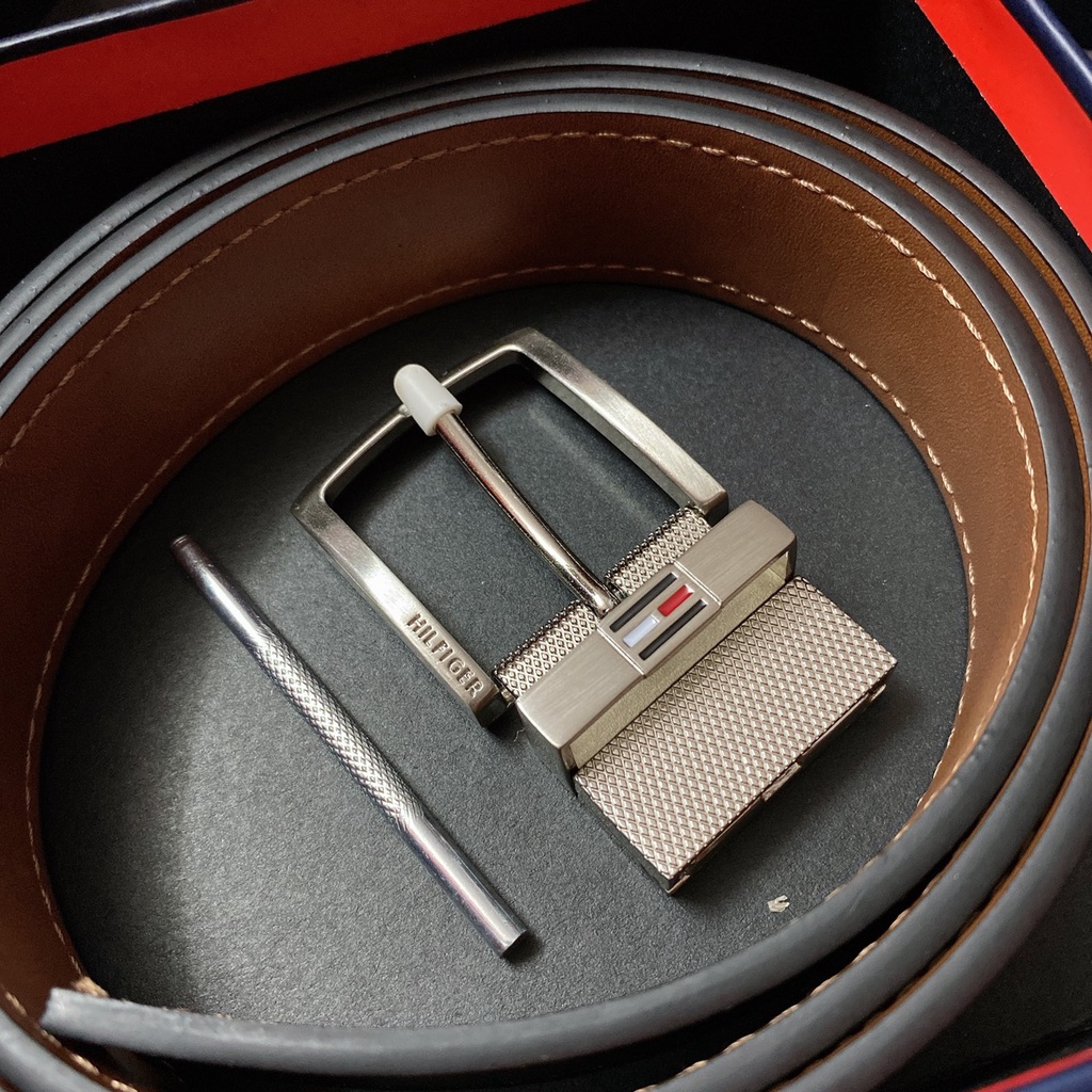 Nịt nam khóa vuông logo giữa - Nn328