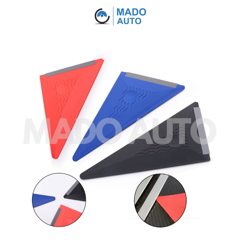 Gạt nhựa tam giác bọc cao su dán Decal ô tô MADO AUTO FS3