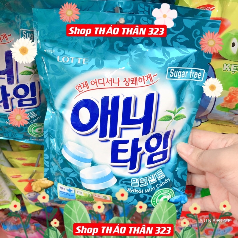 Kẹo Any time Lotte The Bạc Hà Thơm mát Hàn Quốc 🇰🇷