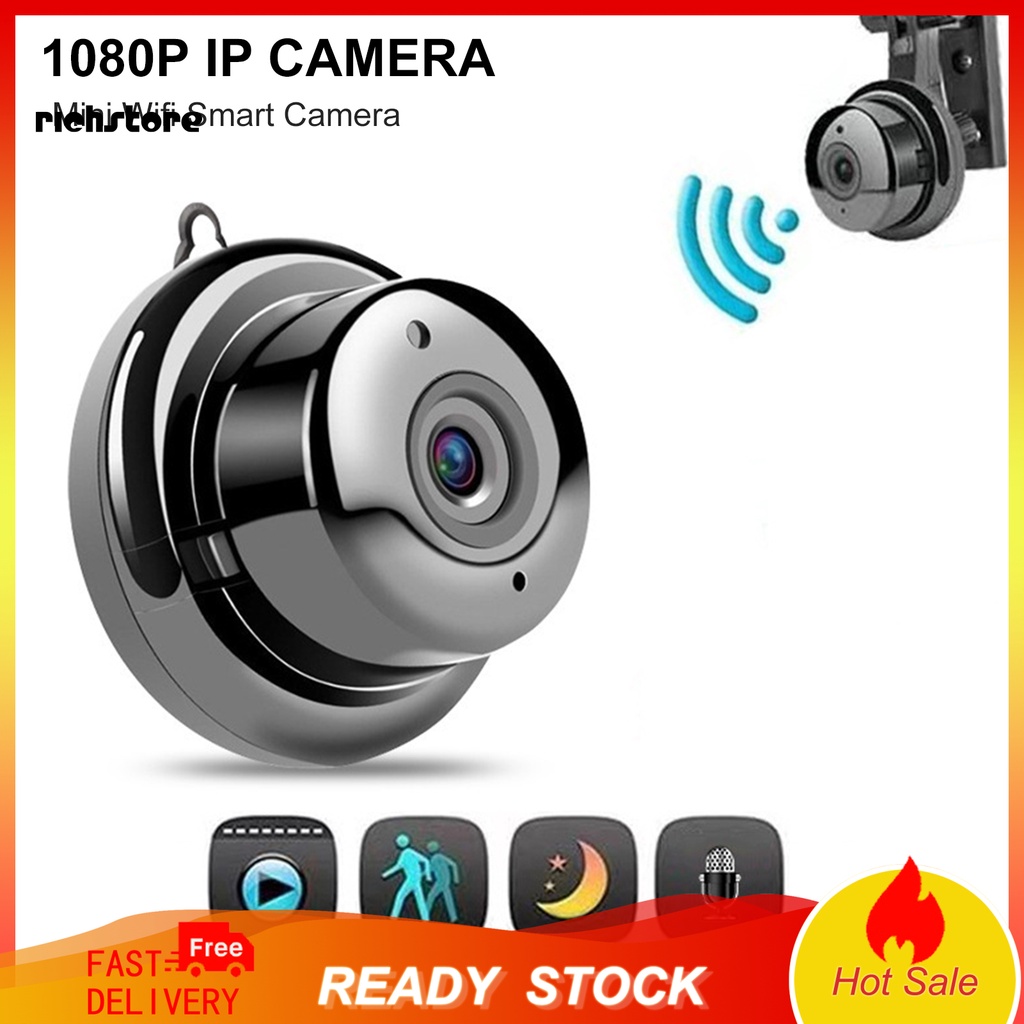 Camera an ninh V380 mini 1080P hỗ trợ tầm nhìn ban đêm