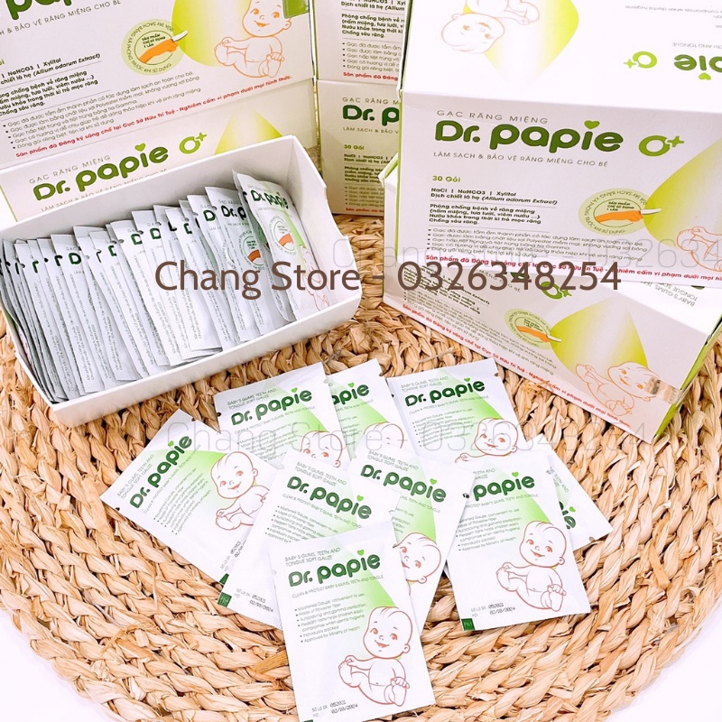 Hộp 30 Miếng Rơ lưỡi Dr. Papie Cho Bé