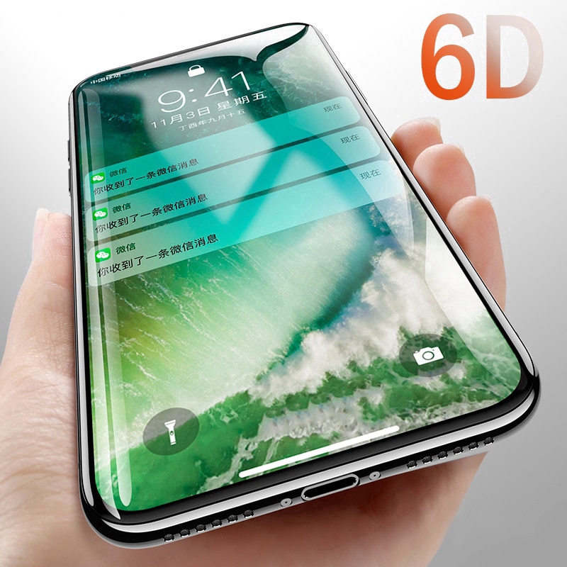 6D Protective Tempered Glass iPhone X iPhone XS Max iPhone XR iPhone 6 7 iPhone 8