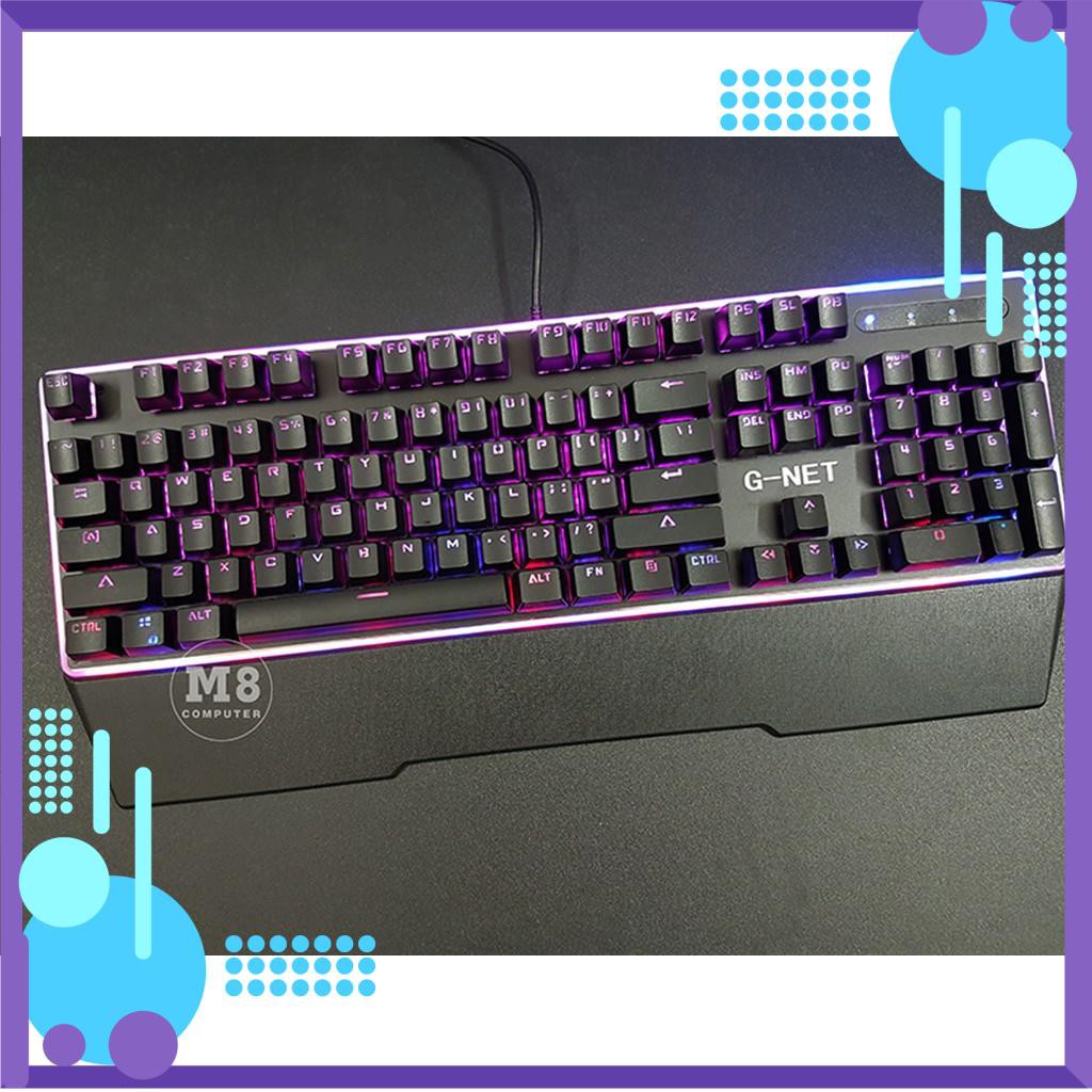 Bàn phím cơ G-Net K88 - Led RGB - Switch quang học - Màu đen - BH 12 tháng
