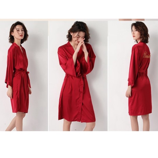 Áo Choàng Ngủ Cô Dâu ✅ Kimono Choàng Makeup Studio✅ IVY214