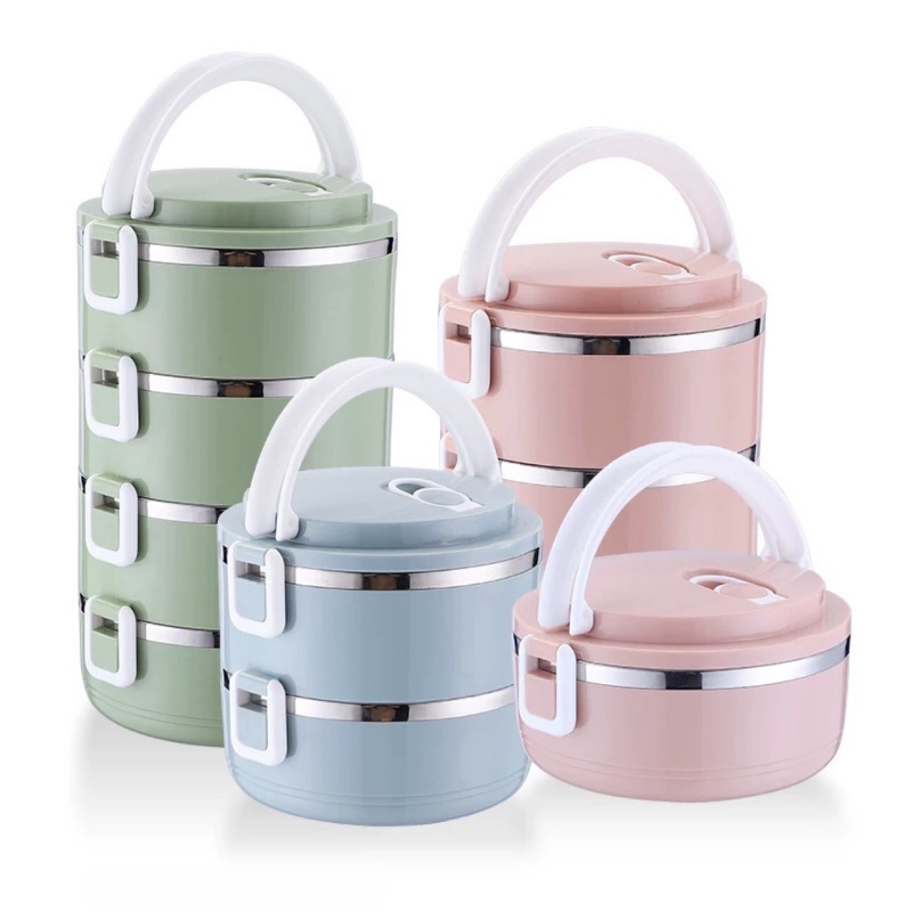 Hộp đựng cơm giữ nhiệt văn phòng 4 tầng lõi inox cao cấp