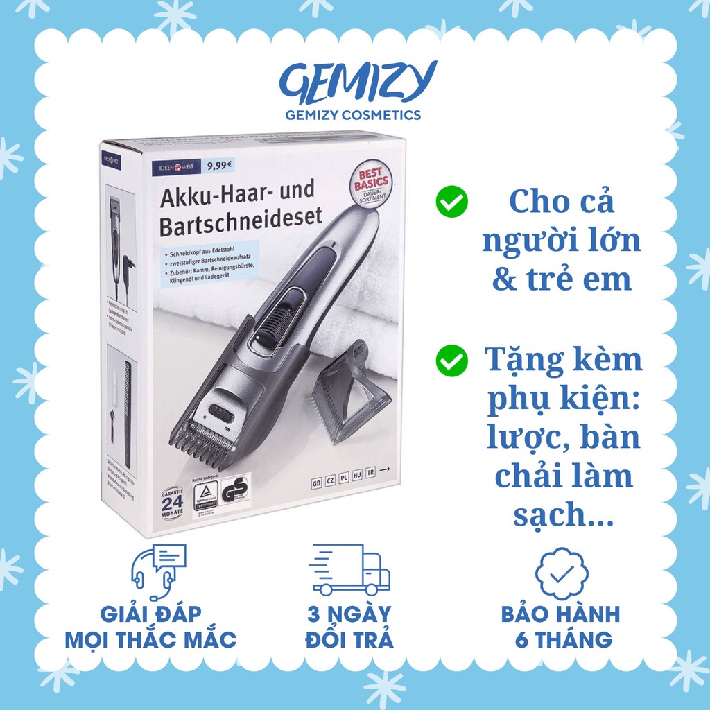 Tông đơ cắt tóc, cạo râu Ideen Welt Đức đa năng chuyên nghiệp tiện dụng - Gemizy Shop
