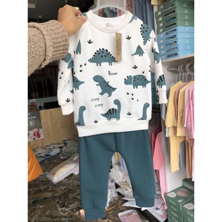 Bộ nỉ bông khủng long Hm