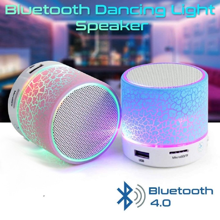 Loa bluetooth mini có đèn LED đủ màu hỗ trợ USB/FM/AUX/thẻ nhớ TF